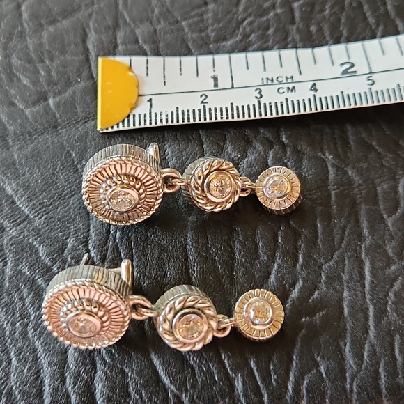 Judith Ripka Diamonique Triple Drop Earrings - Picture 2 of 4